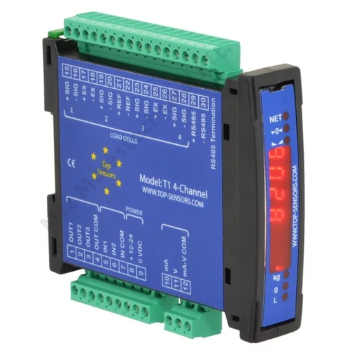 Zemic Top-Sensors T1-4 csatornás jel átalakító, analóg kimenettel (0-10V, 4-20mA)