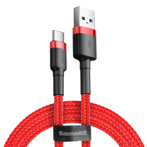 USB-USB-C kábel Baseus Cafule 3A 1m (piros)