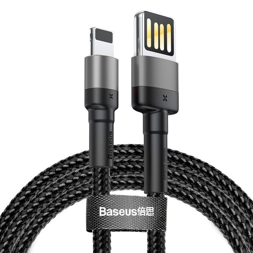 Baseus Cafule 1,5A 2 m-es Lightning USB-kábel (kétoldalas) (szürke-fekete)