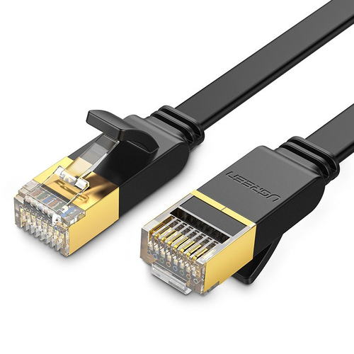 UGREEN NW106 Ethernet RJ45 lapos hálózati kábel, Cat.7, STP, 3 m (fekete)