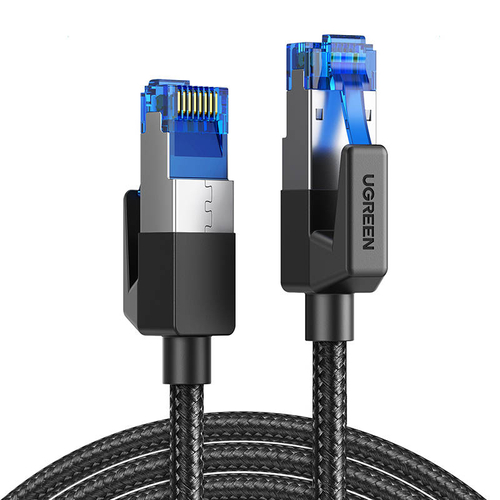 UGREEN NW153 fonott hálózati kábel, Ethernet RJ45, Cat.8, F / FTP, 1 m (fekete)