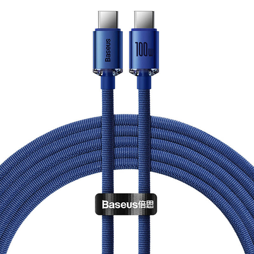 USB-C-kábel a USB-C Baseus Crystal Shine, 100W, 1.2m (kék)