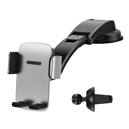 Baseus Easy Control Clamp autós tartó rácshoz / műszerfalhoz (ezüst)