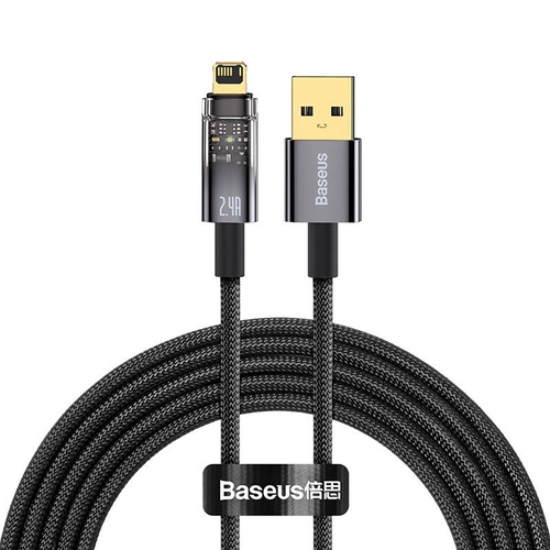 Baseus Explorer USB-Lightning kábel, 2,4A, 2m (fekete)