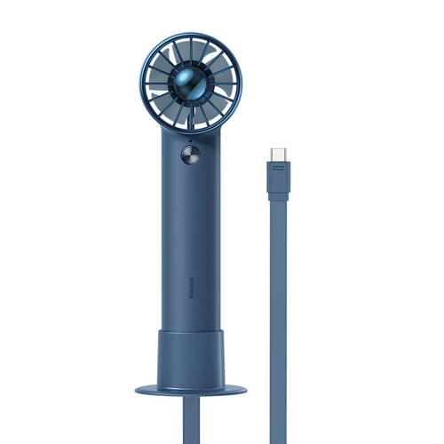 Baseus Flyer Turbine hordozható kézi ventilátor + USB-C kábel (kék)