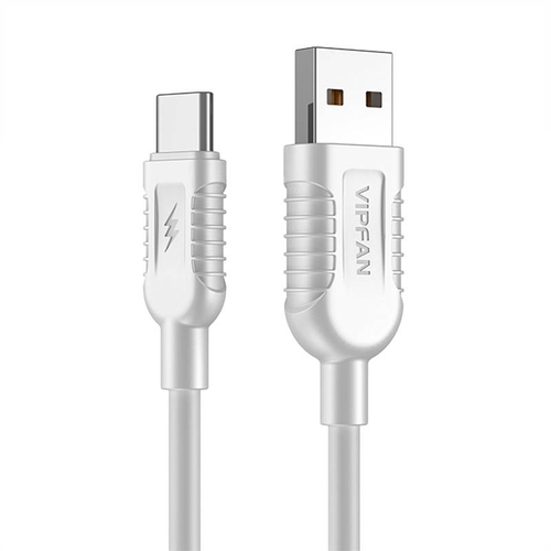 USB-USB-C kábel Vipfan X04, 5A, 1.2m (fehér)