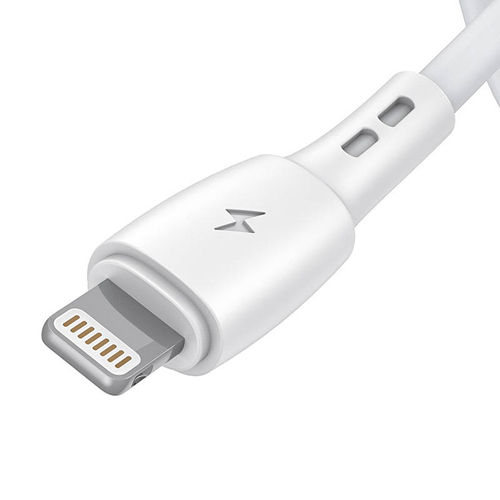 USB és Lightning kábel Vipfan Racing X05, 3A, 1m (fehér)