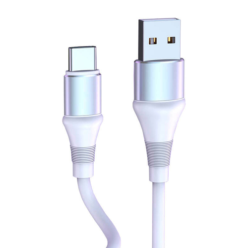 USB és USB-C kábel Vipfan Colorful X09, 3A, 1.2m (fehér)