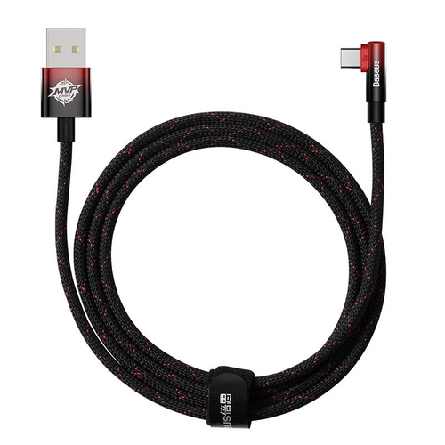 Baseus Elbow USB to USB-C 100W 2m angled cable (black-red)