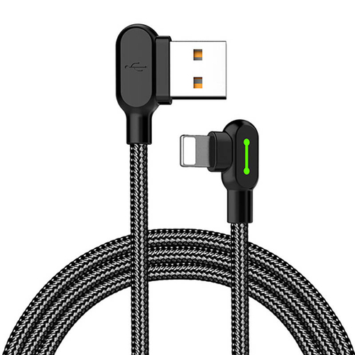 Mcdodo CA-4674 LED Angle USB Lightning Cable, 0.5m (Black)