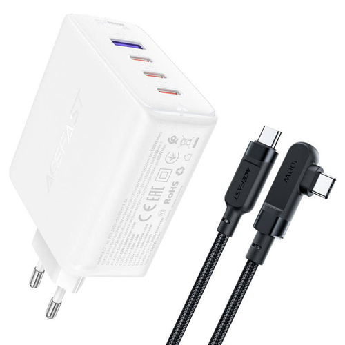Wall charger Acefast A37 PD100W GAN, 4x USB, 100W (white)