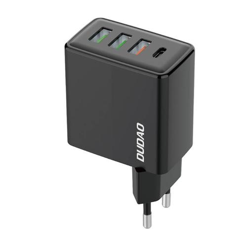 Travel charger Dudao A5HEU 3x USB + USB-C, PD 20W (black)