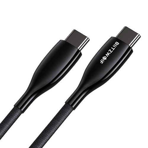 BlitzWolf BW-TC24 USB-C - USB-C töltőkábel, 100W, 5A, 0.9m (fekete)