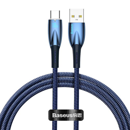 Baseus Glimmer USB - USB-C töltőkábel, 100W, 1m (kék)