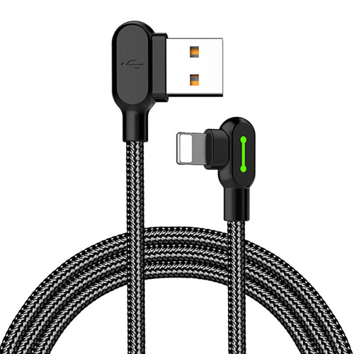 USB to Lightning cable, Mcdodo CA-4673, angled, 1.8m (black)
