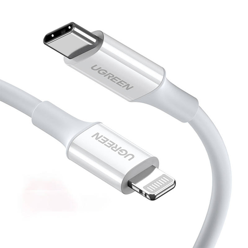 USB-C to Lightning cable UGREEN US171, 3A, 0.25m (white)