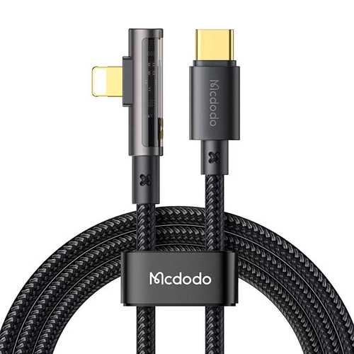USB-C to Lightning Prism 90 degree cable Mcdodo CA-3391, 1.8m (black)