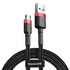 Kép 1/6 - Baseus Cafule 2.4A USB-Micro USB kábel 1m (piros-fekete)