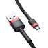 Kép 4/6 - Baseus Cafule 2.4A USB-Micro USB kábel 1m (piros-fekete)