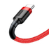 Kép 5/6 - USB-USB-C kábel Baseus Cafule 3A 0,5 m (piros)