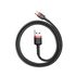 Kép 3/6 - USB-USB-C kábel Baseus Cafule 3A 1m (piros-fekete)