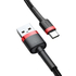 Kép 4/6 - USB-USB-C kábel Baseus Cafule 3A 1m (piros-fekete)