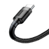 Kép 5/6 - USB-USB-C kábel Baseus Cafule 3A 1m (szürke-fekete)