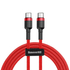 Kép 1/6 - USB-C – USB-C PD Baseus Cafule PD 2.0 QC 3.0 kábel 60 W 1 m (piros)