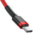 Kép 3/6 - USB-C – USB-C PD Baseus Cafule PD 2.0 QC 3.0 kábel 60 W 1 m (piros)
