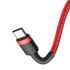 Kép 4/6 - USB-C – USB-C PD Baseus Cafule PD 2.0 QC 3.0 kábel 60 W 1 m (piros)