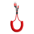 Kép 1/7 - Baseus Spring USB-USB-C kábel 1m 2A (piros)