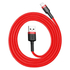 Kép 1/7 - Baseus Cafule 2.4A Lightning USB-kábel 0.5m (piros)