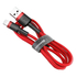 Kép 3/7 - Baseus Cafule 2.4A Lightning USB-kábel 0.5m (piros)