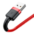 Kép 5/7 - Baseus Cafule 2.4A Lightning USB-kábel 0.5m (piros)
