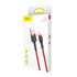 Kép 6/7 - Baseus Cafule 2.4A Lightning USB-kábel 0.5m (piros)