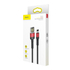 Kép 5/5 - Baseus Cafule 2,4A 1 m-es Lightning USB-kábel (kétoldalas) (fekete és piros)