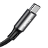 Kép 3/9 - Baseus Fabric 3 az 1-ben USB-C / Lightning / Micro USB kábel 3,5 A 1,2 m (szürke)