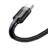 Kép 5/8 - USB-USB-C kábel Baseus Cafule 2A 3m (szürke-fekete)