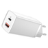 Kép 1/11 - Baseus GaN2 Lite fali töltő, USB + USB-C, 65 W, EU (fehér)