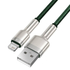 Kép 2/6 - USB-kábel Lightning Baseus Cafule-hez, 2,4A, 1m (zöld)