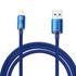 Kép 1/5 - USB-kábel a Lightning Baseus Crystal Shine, 2,4A, 2m (kék)