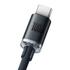 Kép 3/6 - USB-kábel a USB-C Baseus Crystal Shine, 100W, 2m (Fekete)