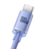 Kép 3/6 - USB-kábel a USB-C Baseus Crystal Shine, 100W, 2m (ibolya)