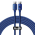 Kép 1/7 - USB-C-kábel a USB-C Baseus Crystal Shine, 100W, 1.2m (kék)