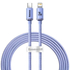 Kép 1/4 - Baseus Crystal USB-C kábel a Lightninghez, 20W, PD, 2m (ibolya)