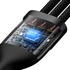 Kép 5/8 - Baseus Flash Series 3 az 1-ben USB-kábel, USB-C + micro USB + Lightning, 100W, 1.2m (fekete)