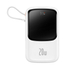 Kép 1/8 - Powerbank Baseus Qpow Pro Lightning kábellel, USB-C, USB, 10000mAh, 20W (fehér)