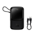 Kép 5/8 - Powerbank Baseus Qpow Pro Lightning kábellel, USB-C, USB, 10000mAh, 20W (fekete)
