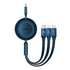 Kép 1/5 - Baseus Bright Mirror 4, 3 az 1-ben Mikro USB / Lightning / USB-C kábel, 100W, 3.5A, 1.1 m (kék)