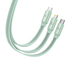 Kép 2/5 - Baseus Traction 3 az 1-ben USB-C / Lightning / Micro 100W 1.7m kábel (zöld)